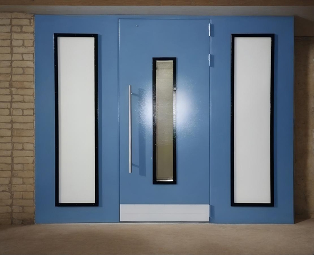 Синяя нестандартная дверь Синяя нестандартная дверь