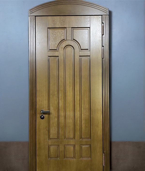 Дверь МДФ шпон с арочной вставкой