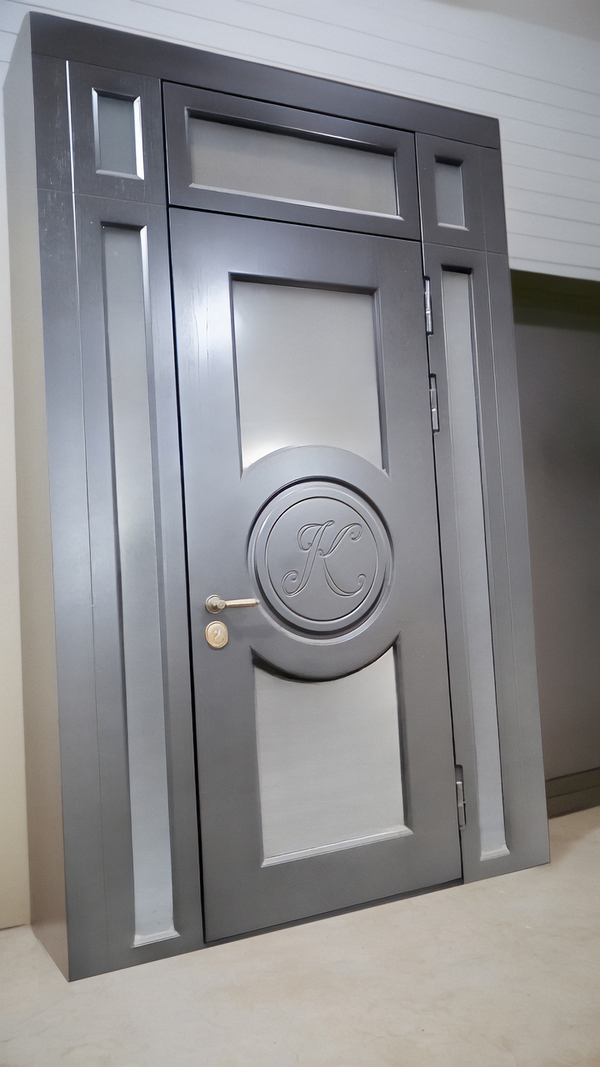 Нестандартная дверь с фрезерованной монограммой