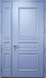 Стальная полуторная термодверь МДФ RAL с багетной раскладкой Стальная полуторная термодверь МДФ RAL с багетной раскладкой