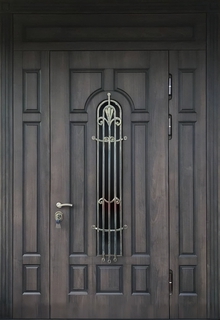 Входная группа с терморазрывом, стеклом и решеткой (МДФ шпон)